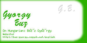 gyorgy buz business card